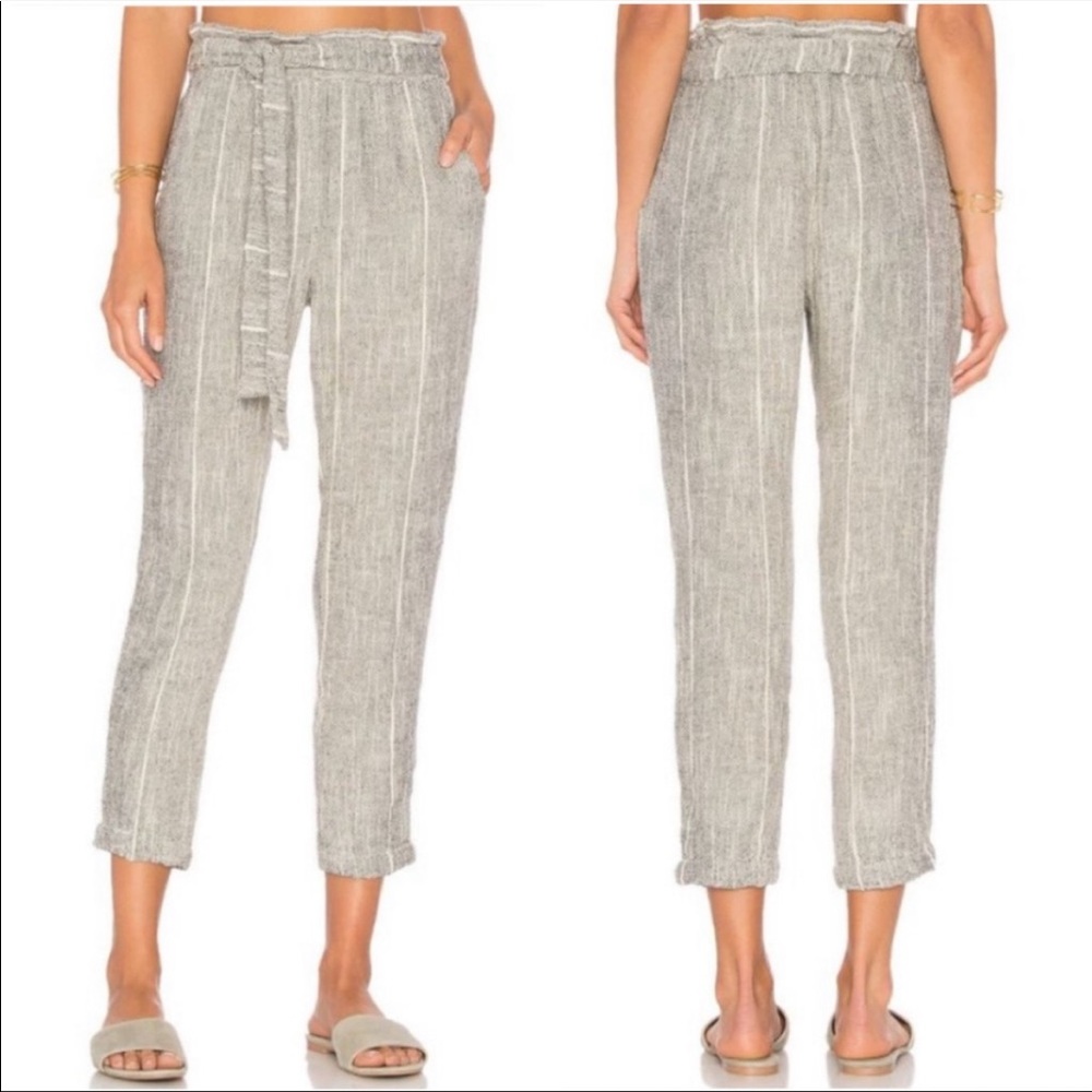 Free People Wild Coast Paper Bag Cropped Pants Size 6